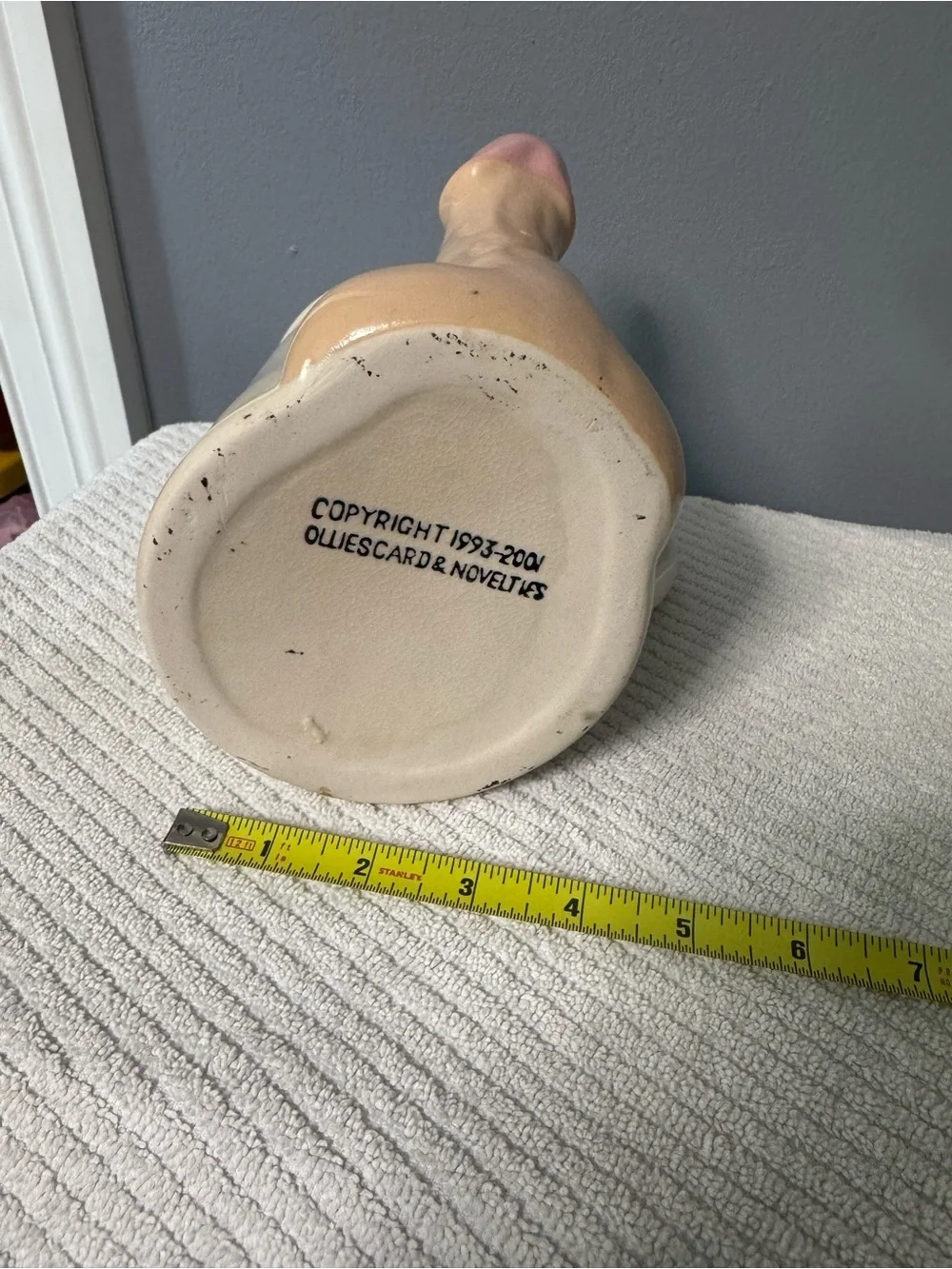Ceramic Beige Novelty Mug with Flesh-Tone Accent - Unbranded